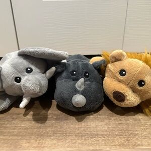 Plush Elephant, Rhino, and Lion Set - Melissa & Doug